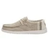 Wally Break Stitch - Khaki -Heydude 110791010 WALLY LINEN NATURAL KHAKI 01 6f7ff4c9 9cc2 4c9a a351 cbdbfddf5200