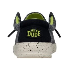 Wally Toddler Stretch - Navy Speckle 12 Wally Toddler Stretch - Navy Speckle -Heydude 40035 4MP WALLYTODDLERSTRETCH NAVYSPECKLE LEFTBACK