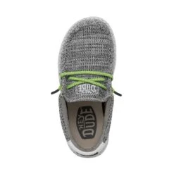 Wally Youth Sox - Stone White -Heydude 40049 1KA WALLYYOUTHSOX STONEWHITE LEFTTOP