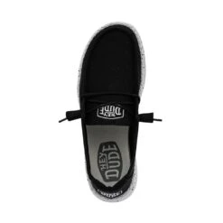 Wendy Slub Canvas - Black -Heydude 40063 001 WENDY SLUB CANVAS BLACK LEFT 6