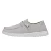 Wendy Slub Canvas - Light Grey -Heydude 40063 007 WENDYSLUBCANVAS LIGHTGREY LEFTSIDE