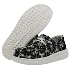 Wendy Rise Eyelet - Black 10 Wendy Rise Eyelet - Black -Heydude 40075 001 WENDY RISE EYELET BLACK LEFT 3