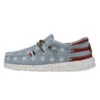 Wally Youth Americana - Denim Star -Heydude 40479 4NR WALLYAMERICANAYOUTH DENIMSTAR LEFTSIDE