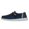 Wendy Washed Canvas - Navy -Heydude FW23 W 40297 410 WENDY WASHED CANVAS NAVY LEFT PROFILE