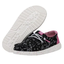 Wendy Youth - Unicorn Black -Heydude FW23 Y 40452 001 WENDY YOUTH UNICORN BLACK LEFT PAIROUTSOLE
